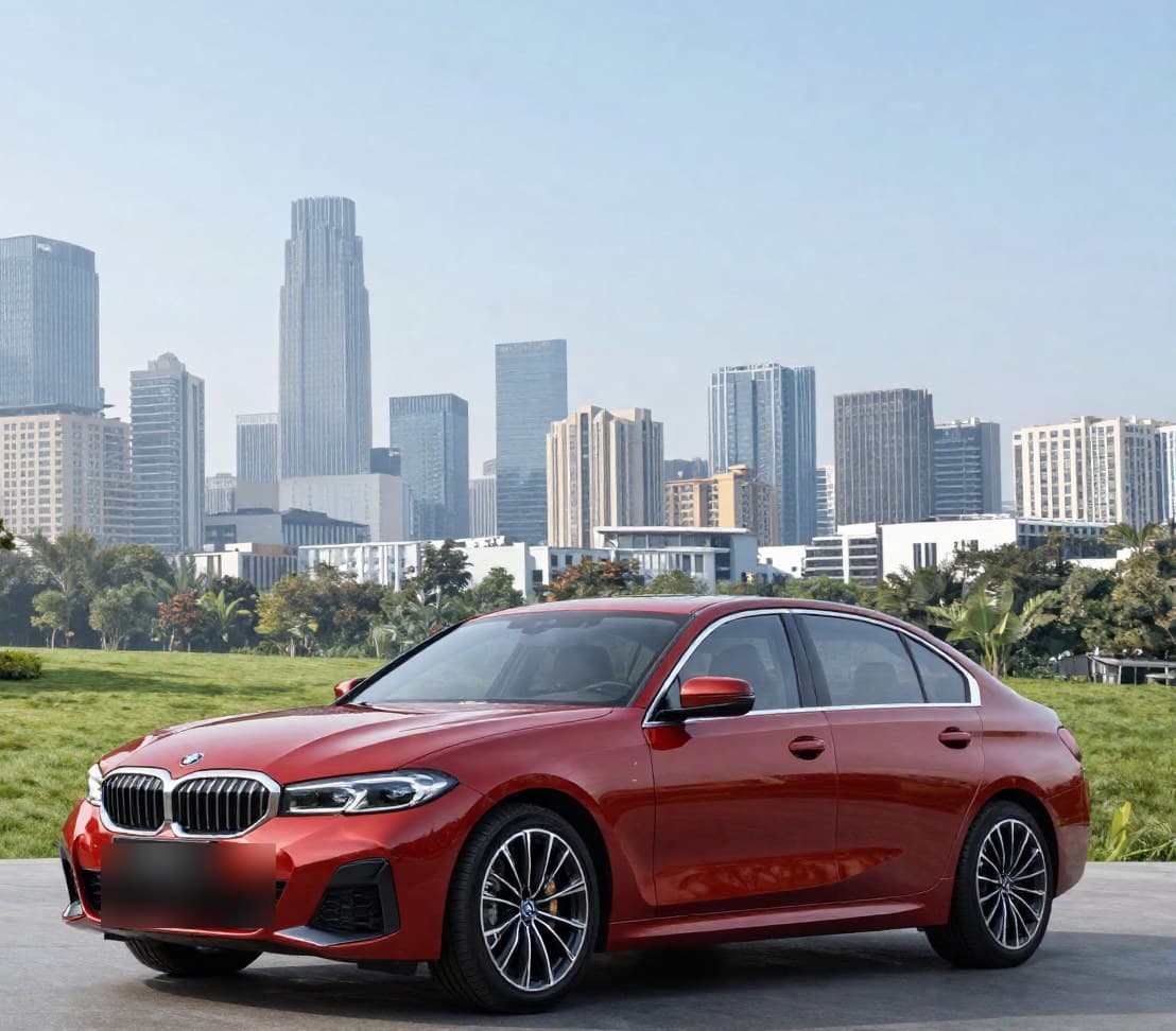 Kiralık kırmızı BMW sedan — Velore araç kiralama